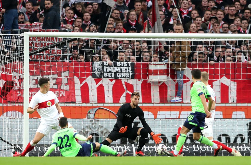 Bereits nach zehn Minuten gelang den Schalkern die 1:0-Führung durch Steven Skrzybski (22).
