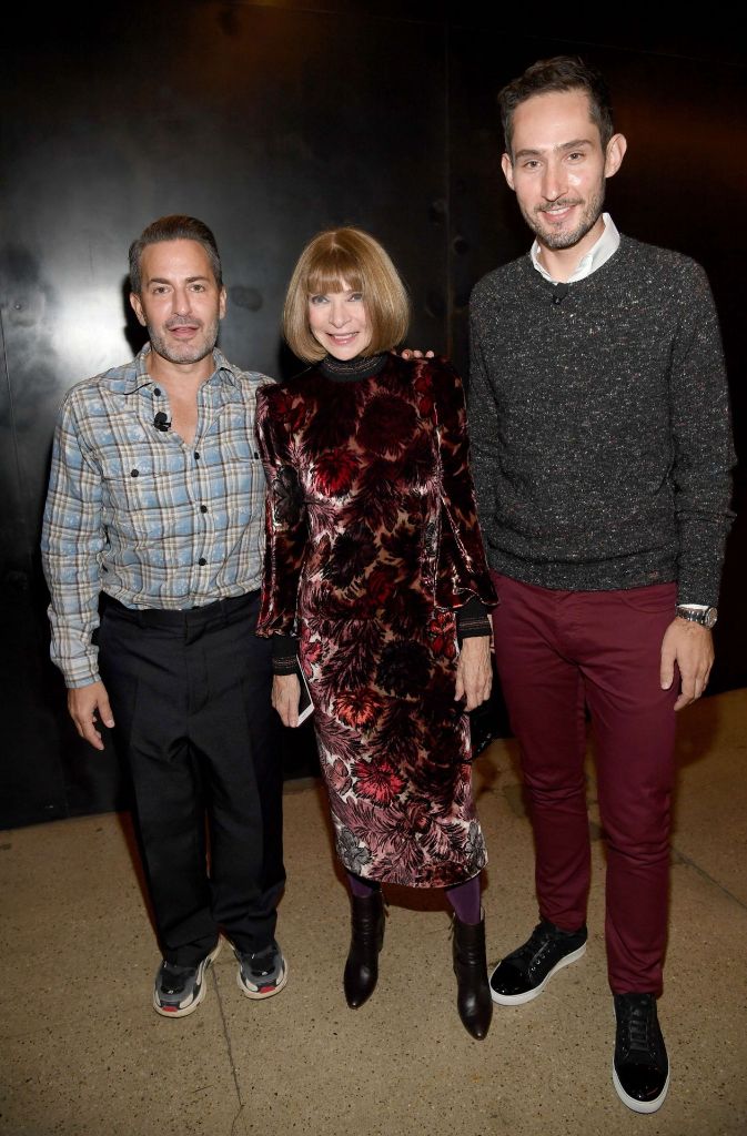 Designer Marc Jacobs, „Vogue“ Chefredakteurin Anna Wintour und Instagram-Chef Kevin Systrom (von links nach rechts) bei der „Forces of Fashion Conference“ in New York City.