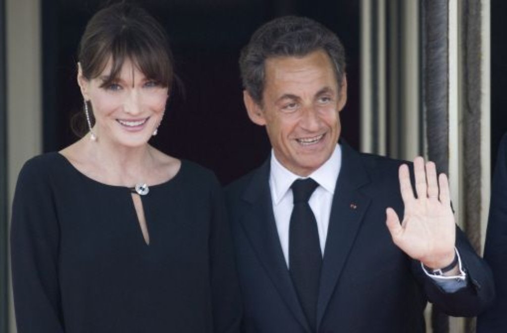 Carla Bruni mit ihrem Ehemann, dem früheren französischen Präsidenten Nicolas Sarkozy