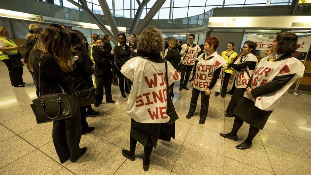 Verdi-Protest am Flughafen Stuttgart: Warnstreik am Flughafen bis Mittwochabend verlängert
