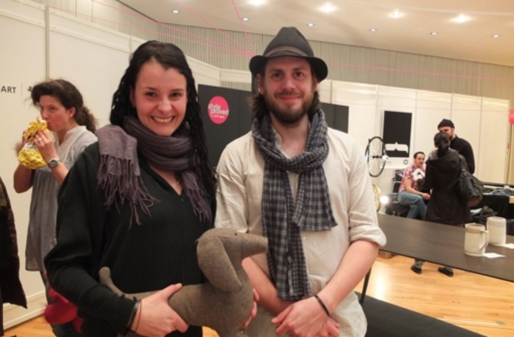 Ina Woelk und Philipp Hinderer haben den StZ-Publikumspreis bei der Blickfang-Messe gewonnen.