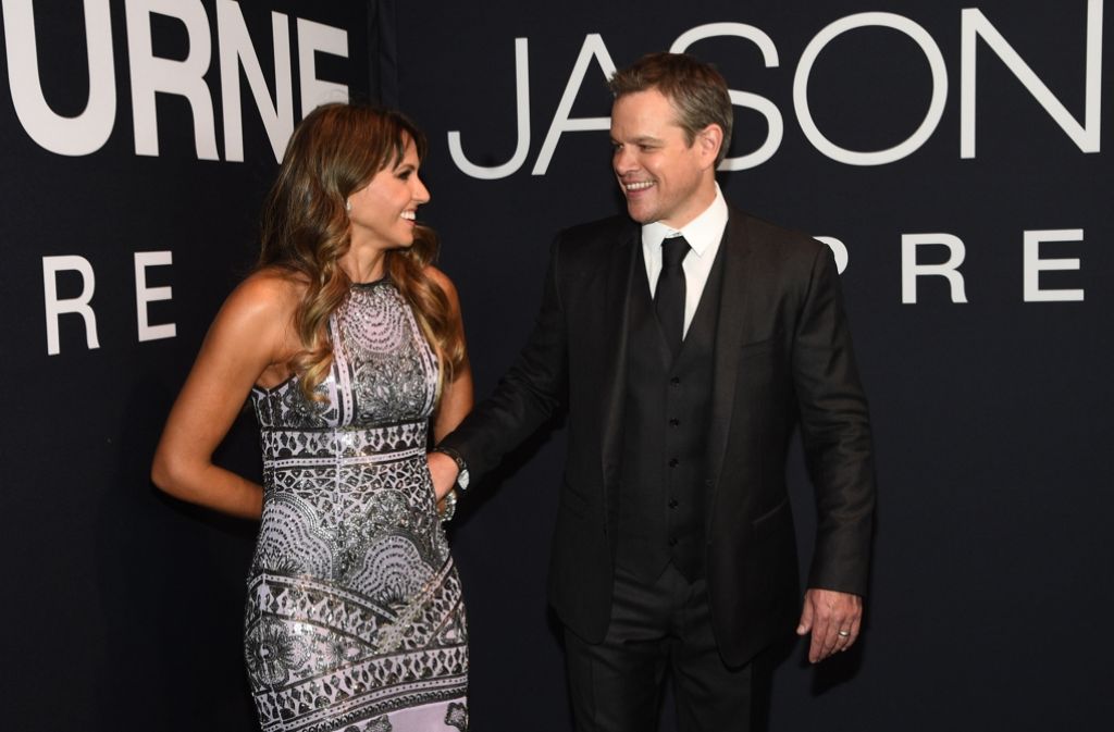 Luciana Barroso und Matt Damon bei der „Jason Bourne“-Premiere in Las Vegas im Jahr 2016.