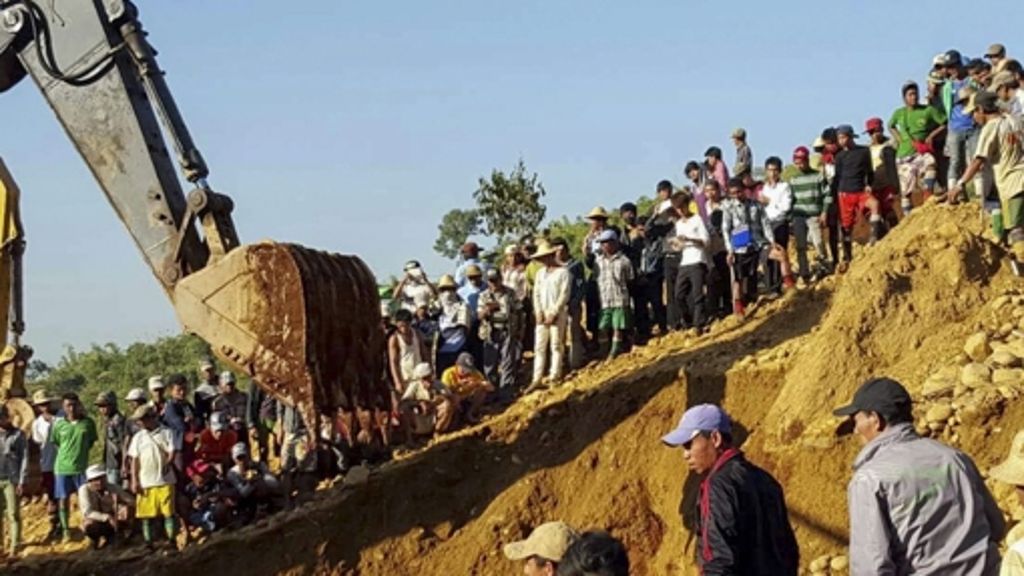 In der Nähe einer Jade-Mine in Myanmar: Bereits mehr als 110 Tote nach Erdrutsch