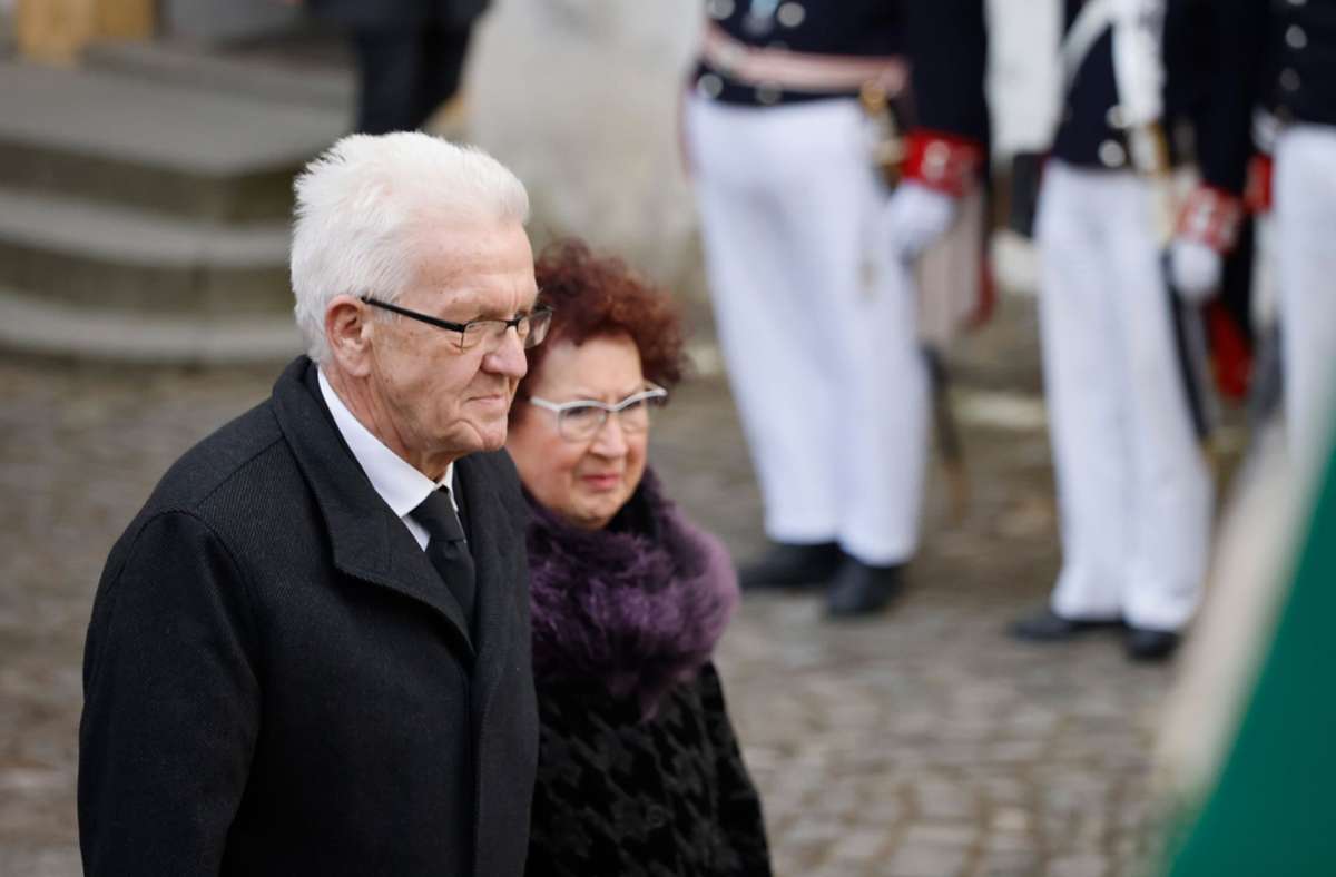 Baden-Württembergs Ministerpräsident Winfried Kretschmann und seine Frau Gerlinde.