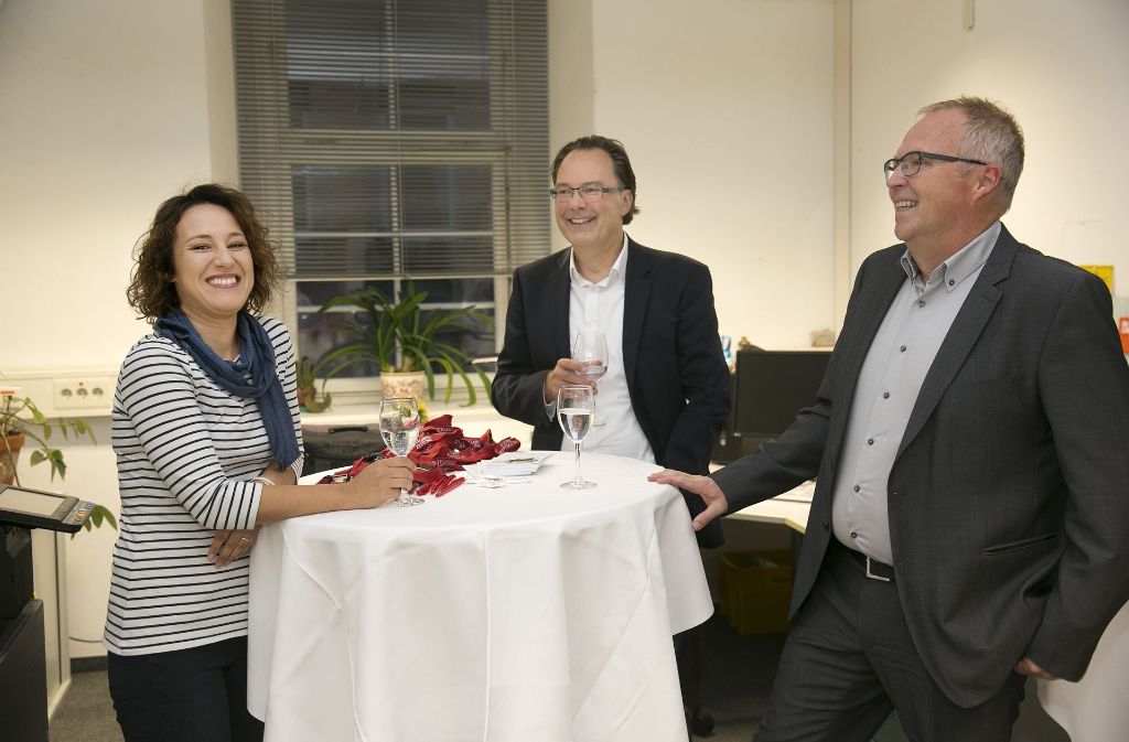 Bärbel Stolz wartet zusammen mit Achim Wörner und Kai Holoch auf die Gäste.