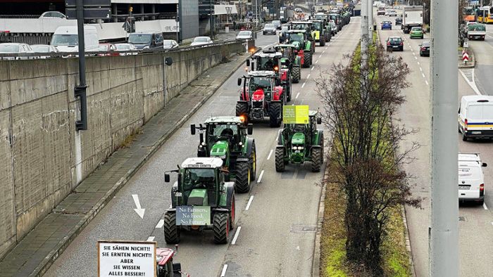 3000 Traktoren, verstopfte Straßen – und ein Rind