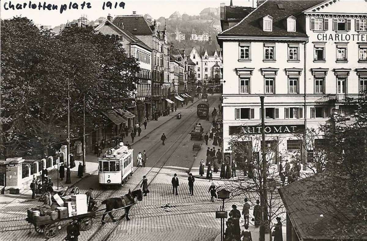 So idyllisch sah der Charlottenplatz 1919 aus.
