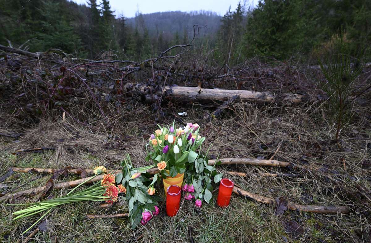 Blumen an dem Ort, an dem die tote Luise gefunden wurde. Foto: dpa/Roberto Pfeil