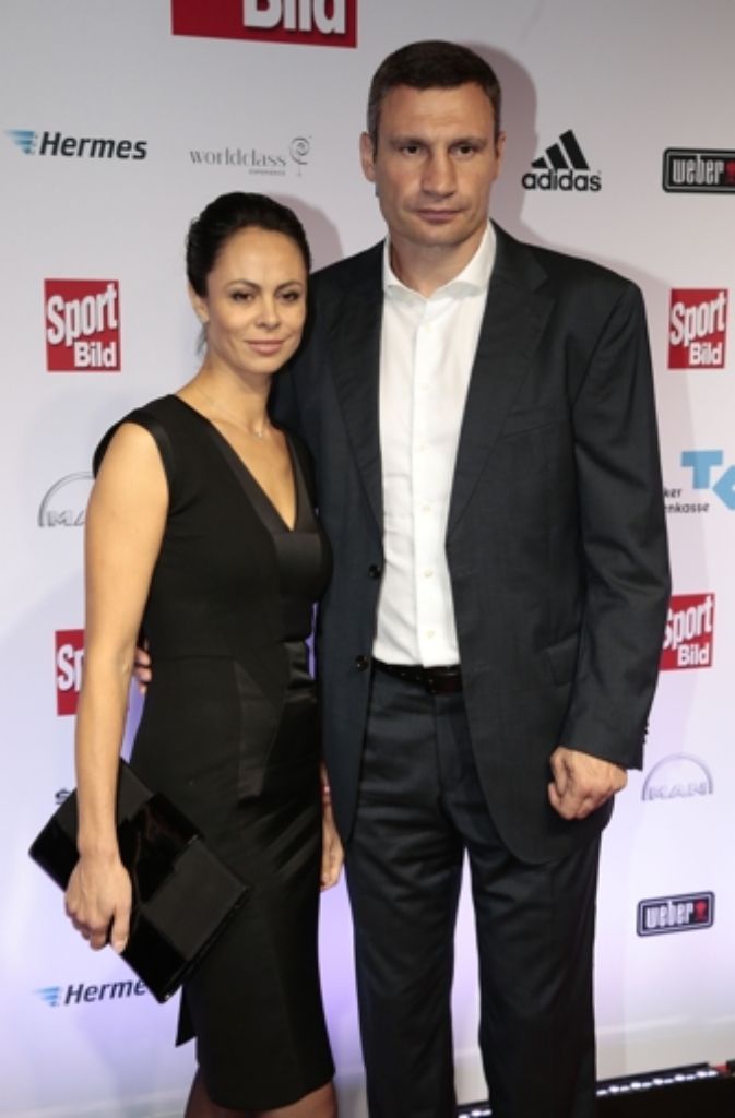 Preisträger Vitali Klitschko mit seiner Frau Natalia.