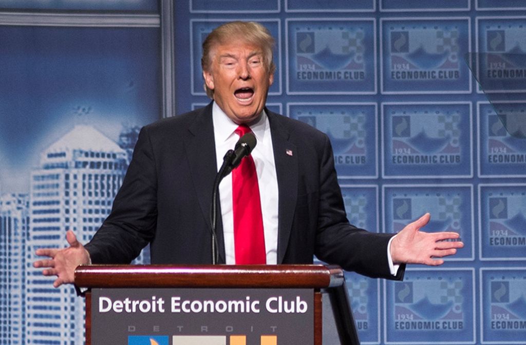 Trump macht in seiner Rede zur Wirtschaftspolitik viel Wahlkampf. Foto: dpa