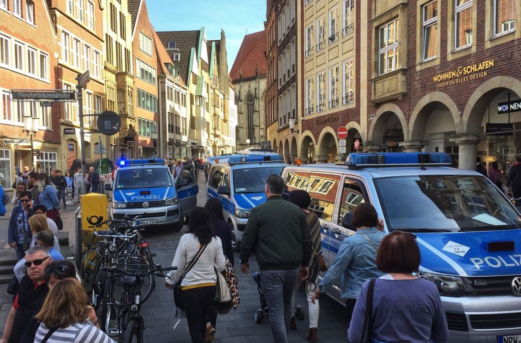Der Täter raste am Samstagnachmittag in eine Menschenmenge an einer Münsteraner Gaststätte.