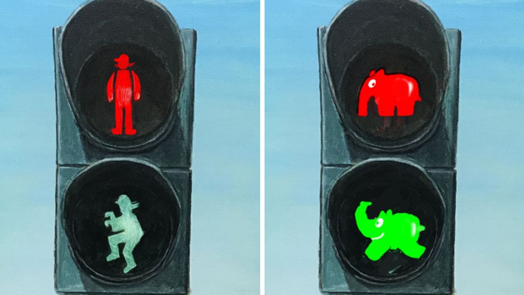  Menschliche Symbole sind ok, tierische aber nicht: Die Straßenverkehrsordnung kennt keinen Spaß, wenn es um die Gestaltung von Ampeln geht. Comic-Figuren haben darauf eigentlich nichts zu suchen - oder vielleicht doch? 
