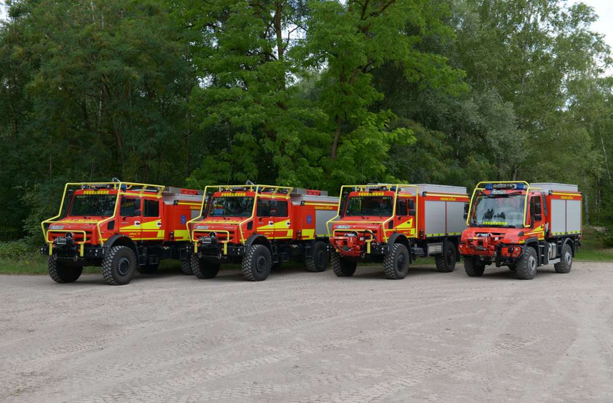 Vier Unimog-Fahrzeuge für Extremlagen hat die Stuttgarter Feuerwehr nun in ihrem Fuhrpark.