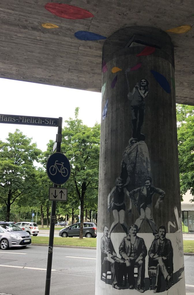 Bei seinen Touren geht es noch an andere Plätze in München, wo es Street Art zu sehen gibt, wie etwa zum Candidplatz.