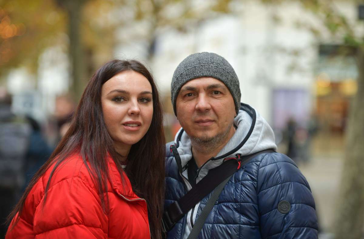 Extra aus Aalen angefahren sind Valentin und Natalia Serhiienko. Alles gefunden, was sie für sich und ihre Kinder kaufen wollten, haben sie nicht.
