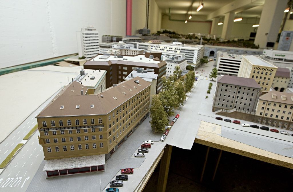 Wo Lautenschlager- und Friedrichstraße zusammenkommen, endet das Modell.