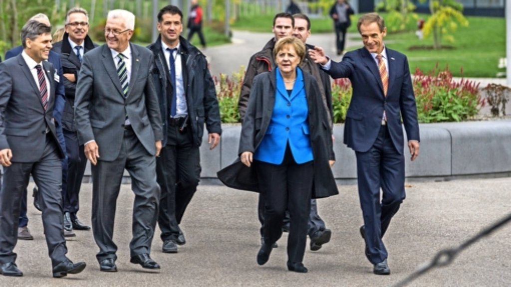 Renningen: Die Merkel-Raute in Malmsheim