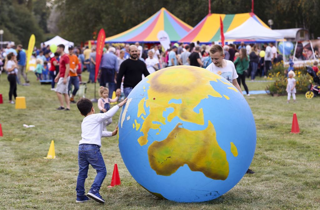 Zum Weltkindertag gab es ein großes Fest für Familien im Sommerhofenpark.
