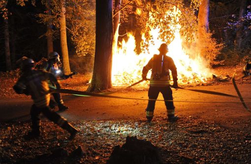 Eine unheimliche Serie: Feuerwehr-Einsatz in Strümpfelbach am 4. November. Foto: Feuerwehr (Alexander Ernst)