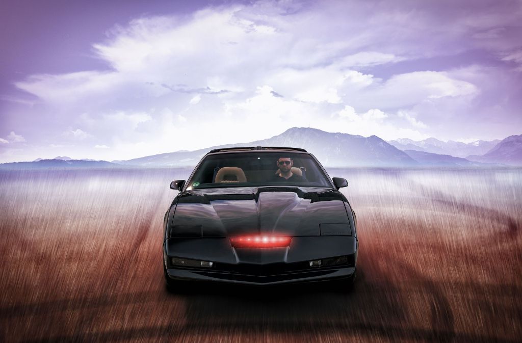 Florian Bertele hat das kultige Auto Kitt aus der US-Serie „Knight Rider“ nachgebaut.