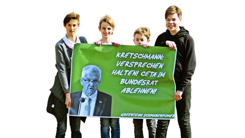 Schüler richten Petition an Kretschmann: „Greenteam Schwabenpower“ setzt sich gegen Ceta ein