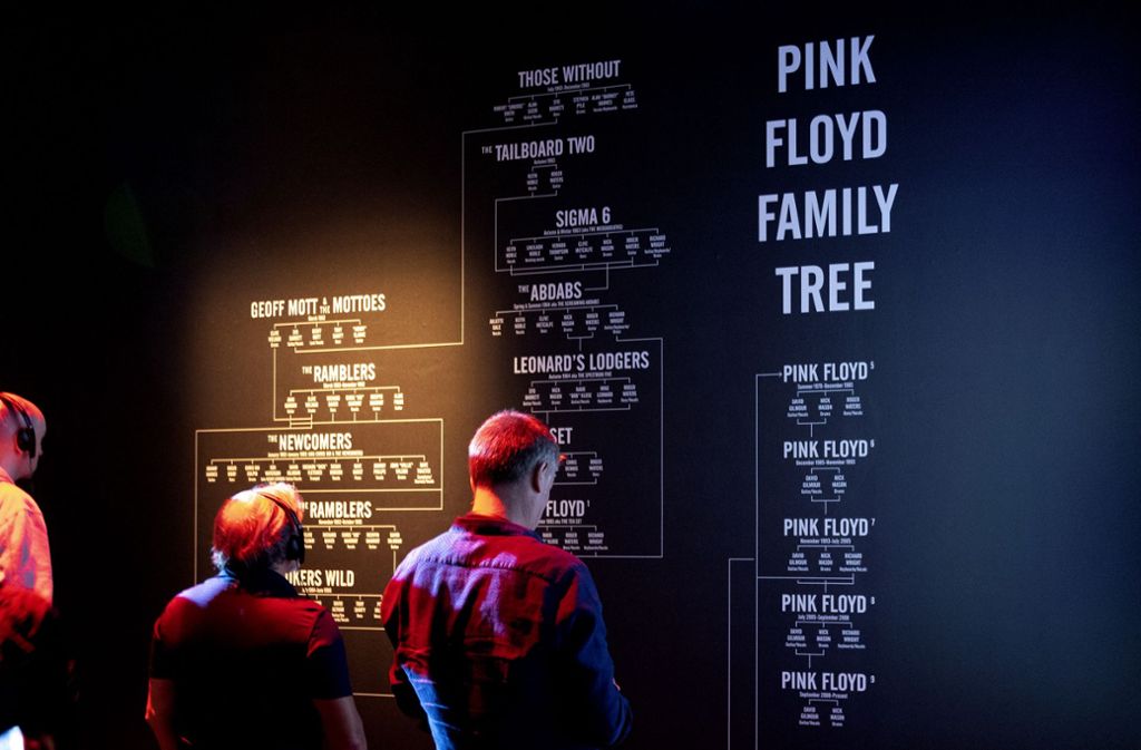 Im Eingangsbereich der Ausstellung können die Besucher Pink Floyds Wurzeln bis zu ihren Ursprüngen und Einflüssen nachverfolgen.
