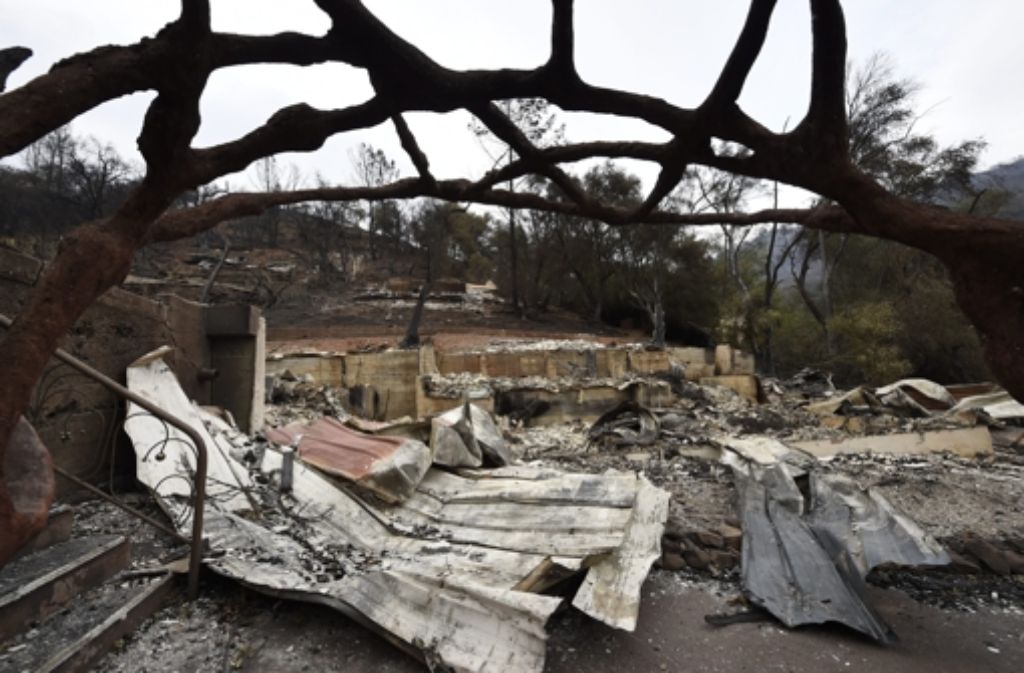 Folgen der heftigen Waldbrände von Nord-Kalifornien