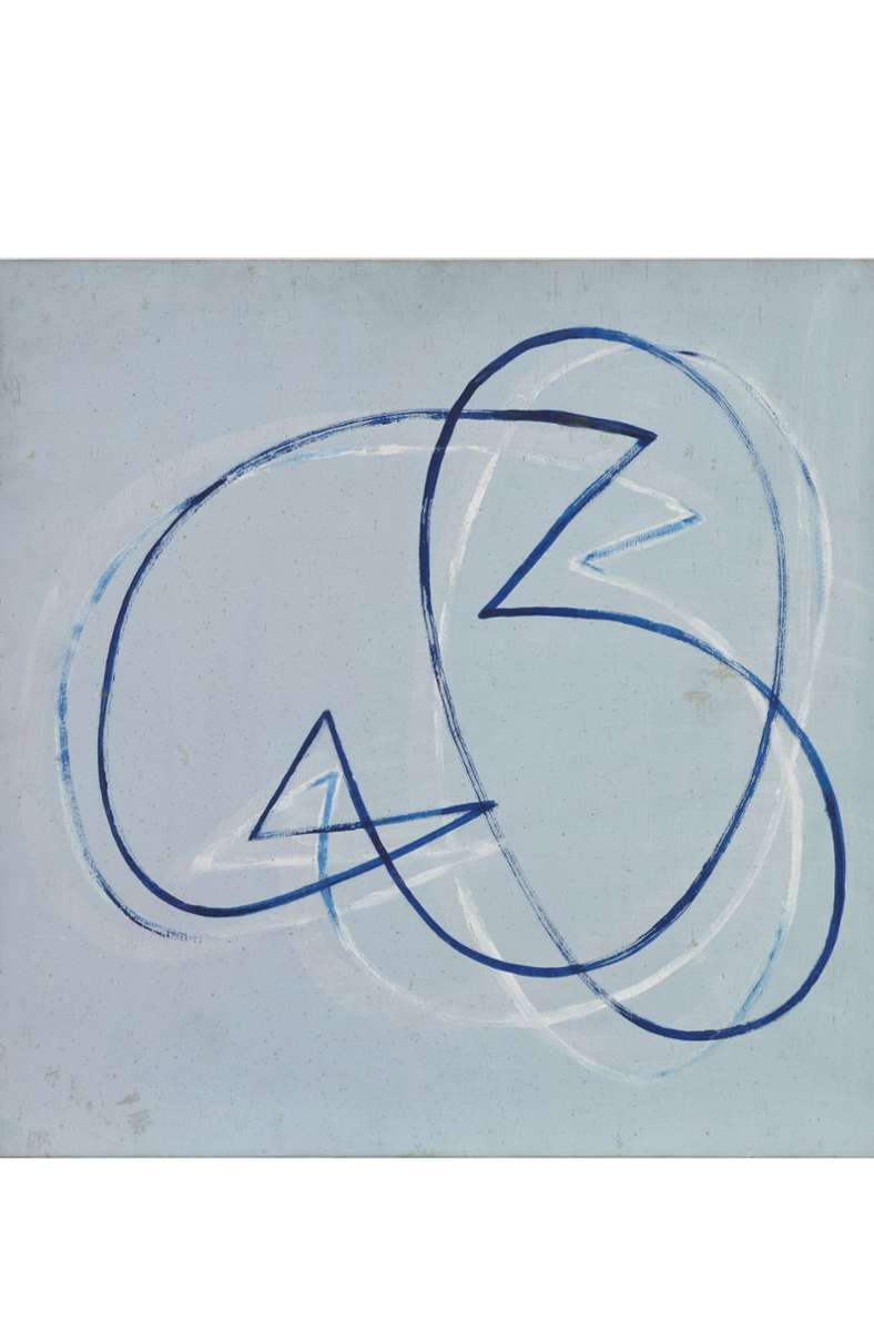 Wenige Linien genügen, um ein Volumen anzudeuten: Gegos Zeichnung „Sin título“ (1958).