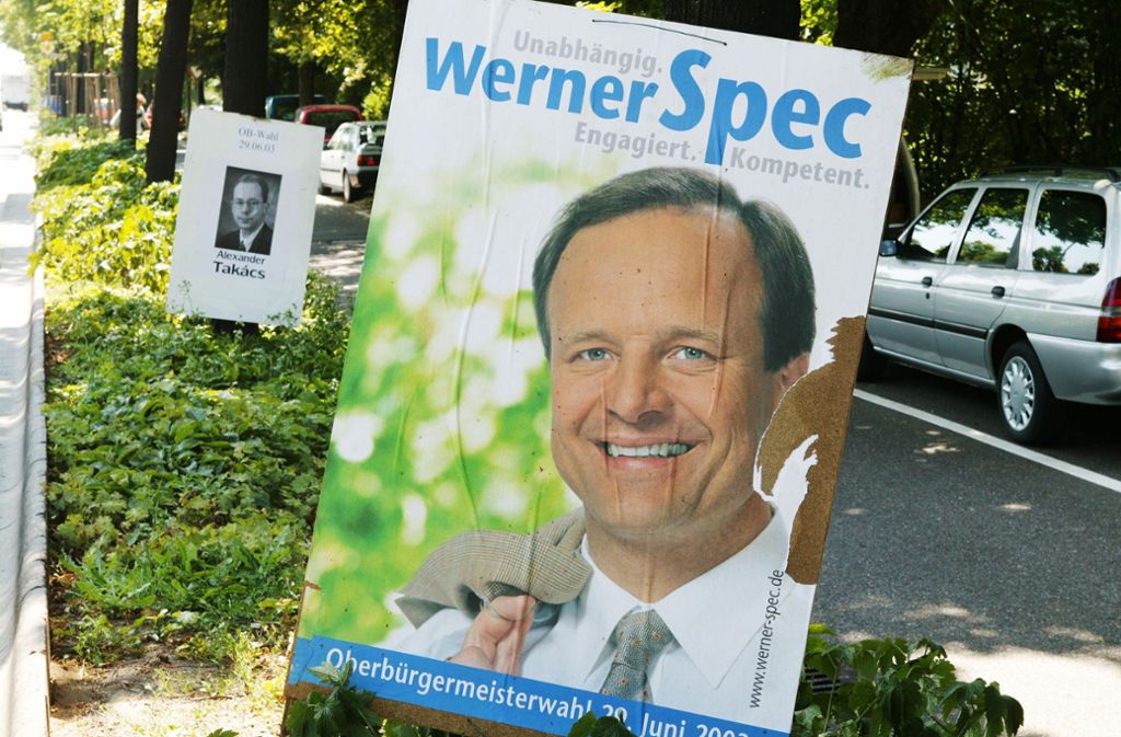 Unabhängig, engagiert, kompetent – mit diesem Slogan zog Spec einst in seinen ersten Wahlkampf in Ludwigsburg.
