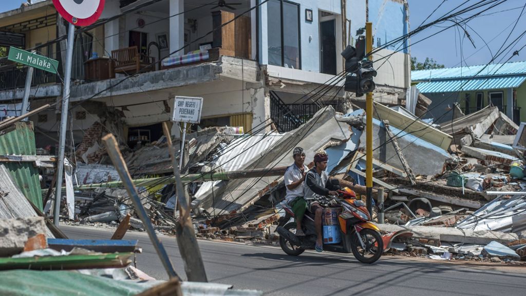 Indonesien: Insel Lombok wird wieder durch starkes Erdbeben erschüttert