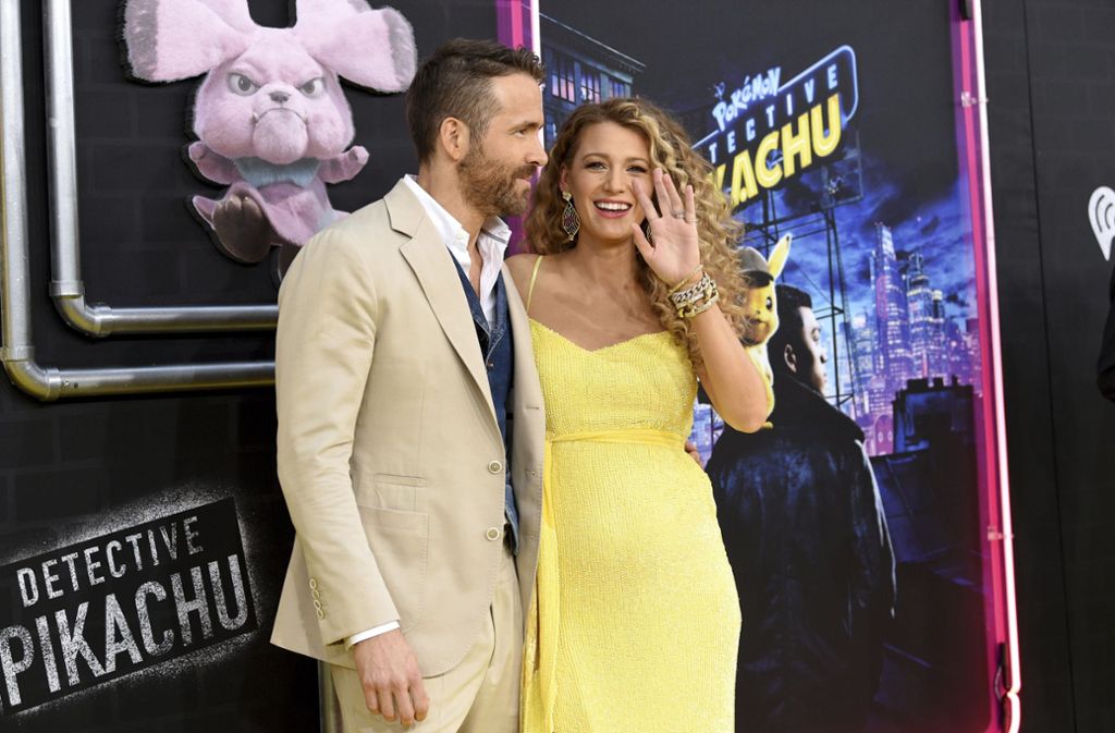 Blake Lively und Ehemann Ryan Reynolds bei der Premiere von „Pokémon: Meisterdetektiv Pikachu“.