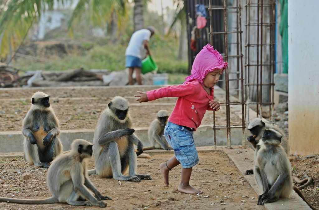 Erst sorgten sich die Dorfbewohner um das Wohl des Jungen, weil sie Angriffe der Affen auf den Kleinen befürchteten