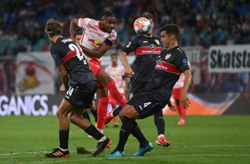 Nichts zu holen für den VfB Stuttgart bei RB Leipzig. Foto: dpa/Hendrik Schmidt