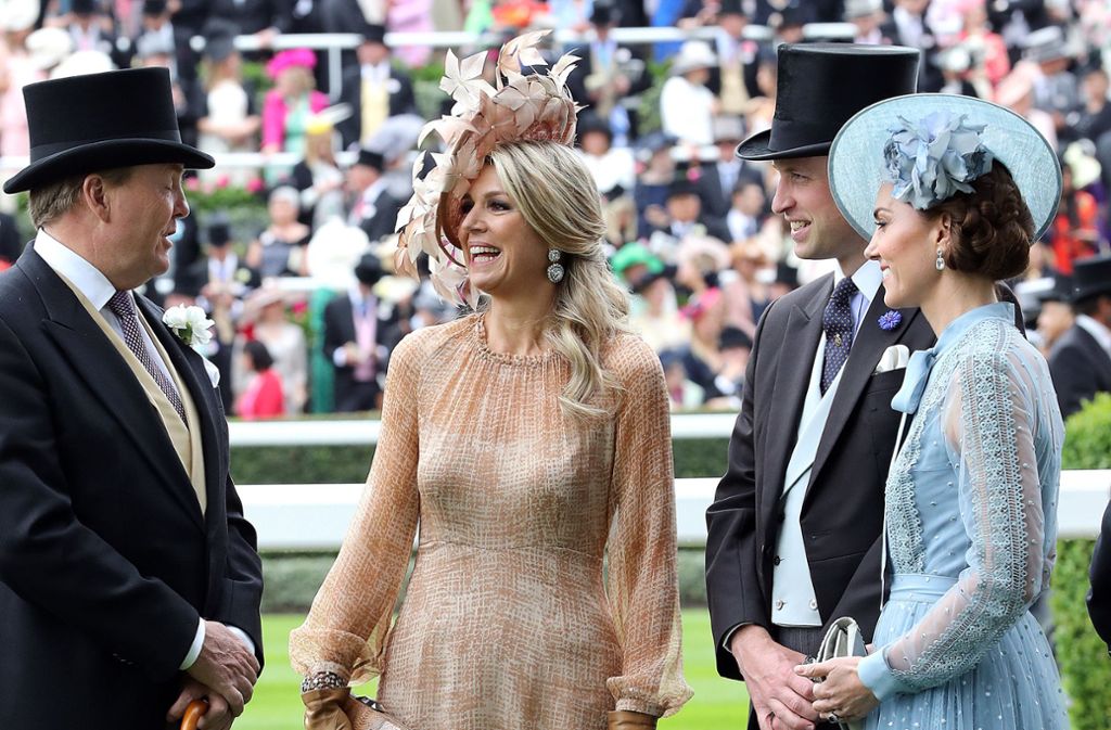 Die schönsten Ascot-Looks präsentierten Königin Máxima und Herzogin Kate (rechts). Foto: Getty Images