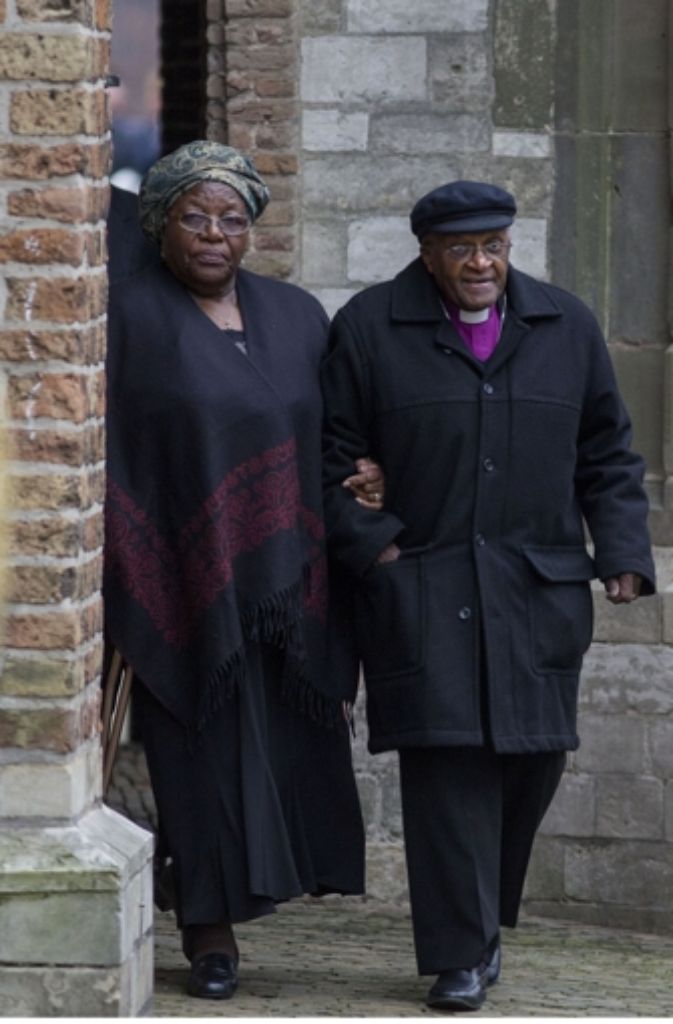 Der südafrikanische Friedensnobelpreisträger Desmond Tutu und seine Frau Leah