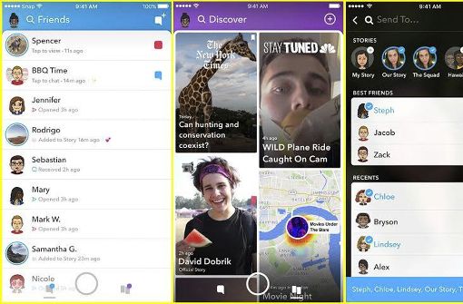 Die Snapchat-App soll dank künstlicher Intelligenz Freunde besser erkennen und sortieren können. Foto: Snapchat