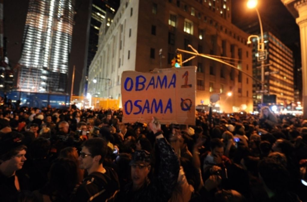 Das kommt auch im Volk an: „Obama 1, Osama 0“.