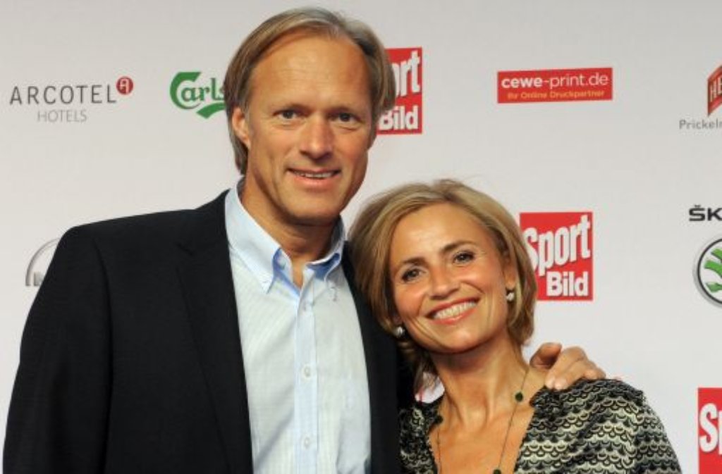 Der Moderator Gerhard Delling und seinen Frau Isabelle.