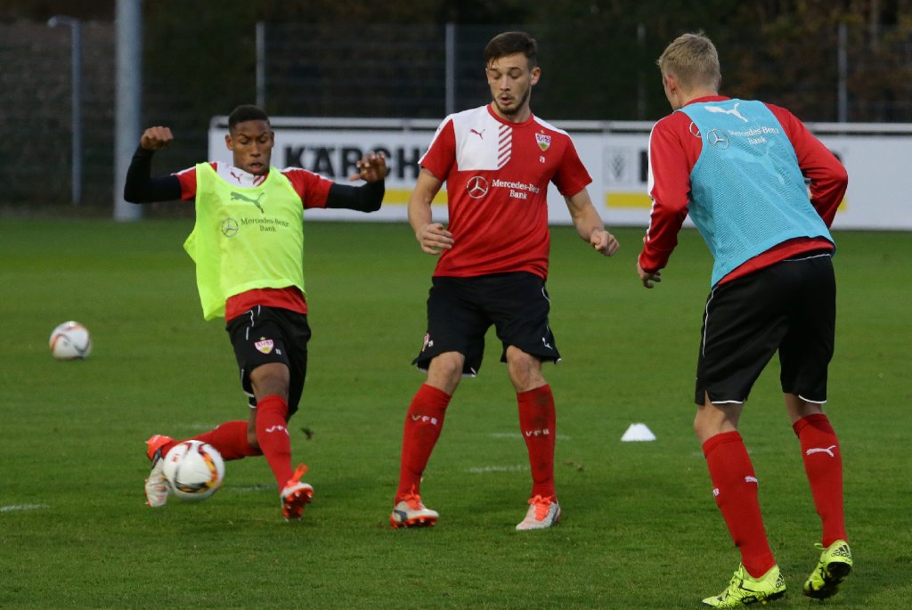 Der VfB Stuttgart beim Training.