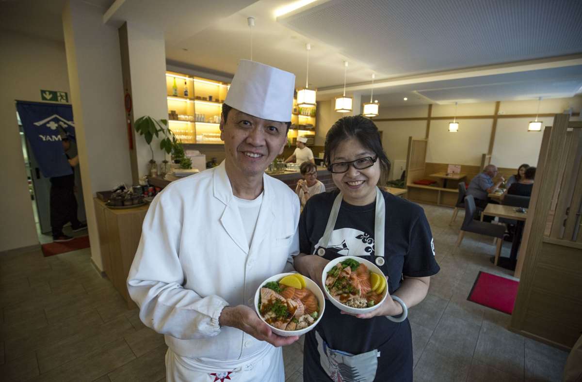 Zum Restauranttest der Zeitung im Jahr 2018 fotografiert: die Inhaber Robin Ong und Yuki Zhang.