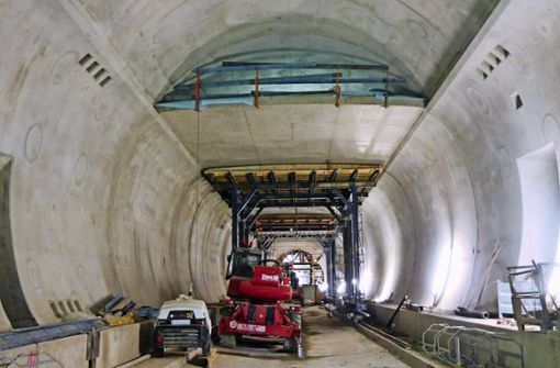 Beim Bau des Rosensteintunnels – hier ein Bild von Februar 2018 – klemmt es. Die Arbeiten sind in Verzug. Über den Schuldigen dafür wird gestritten. Foto: Stadt Stuttgart