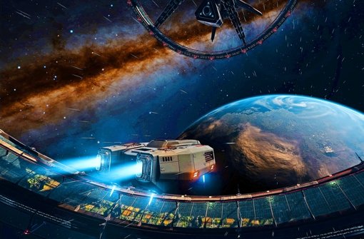 Galaktische Jagd:  eine Szene aus dem Spiel „Elite: Dangerous“. Foto: Frontier