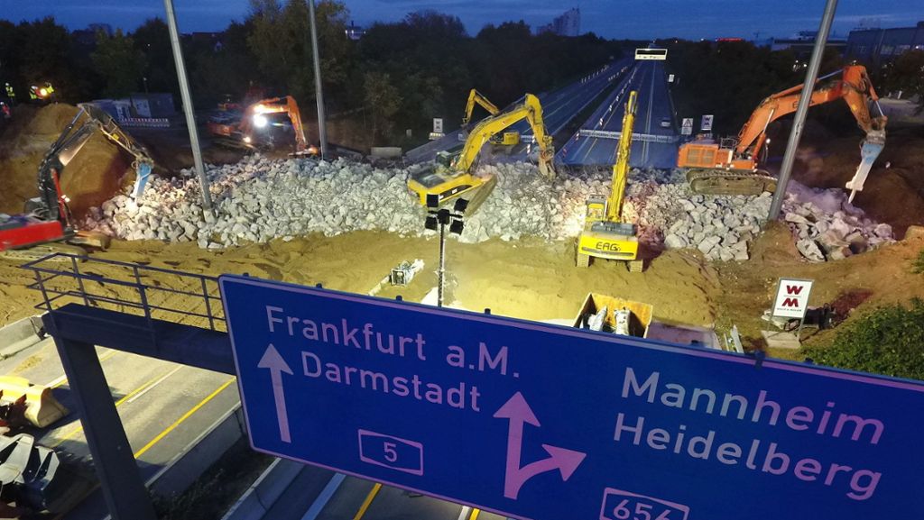 Staugefahr am Wochenende: A5 bei Heidelberg gesperrt