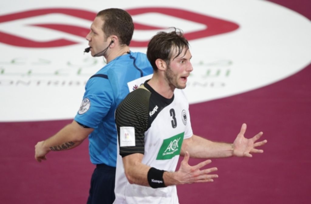 Uwe Gensheimer, der Kapitän der deutschen Handballer im Spiel gegen Katar