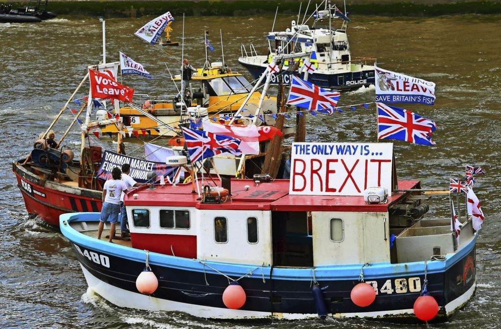 Die Kampagne der Brexit-Befürworter war sehr kreativ. Sogar auf der Themse warben sie für ihr Ziel. Foto: dpa