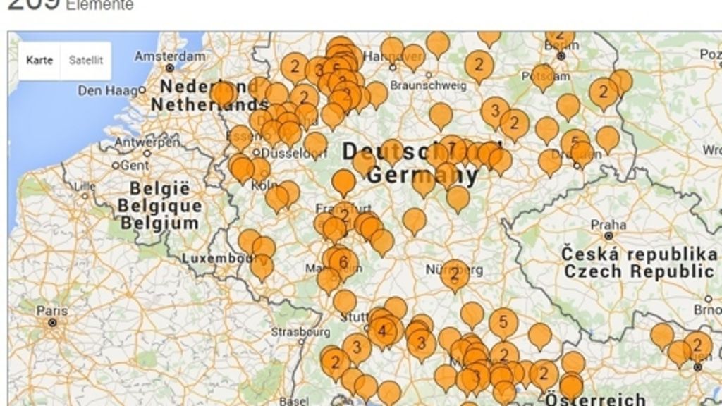 Hoaxmap zu Flüchtlingen: Eine Karte voll widerlegter Gerüchte