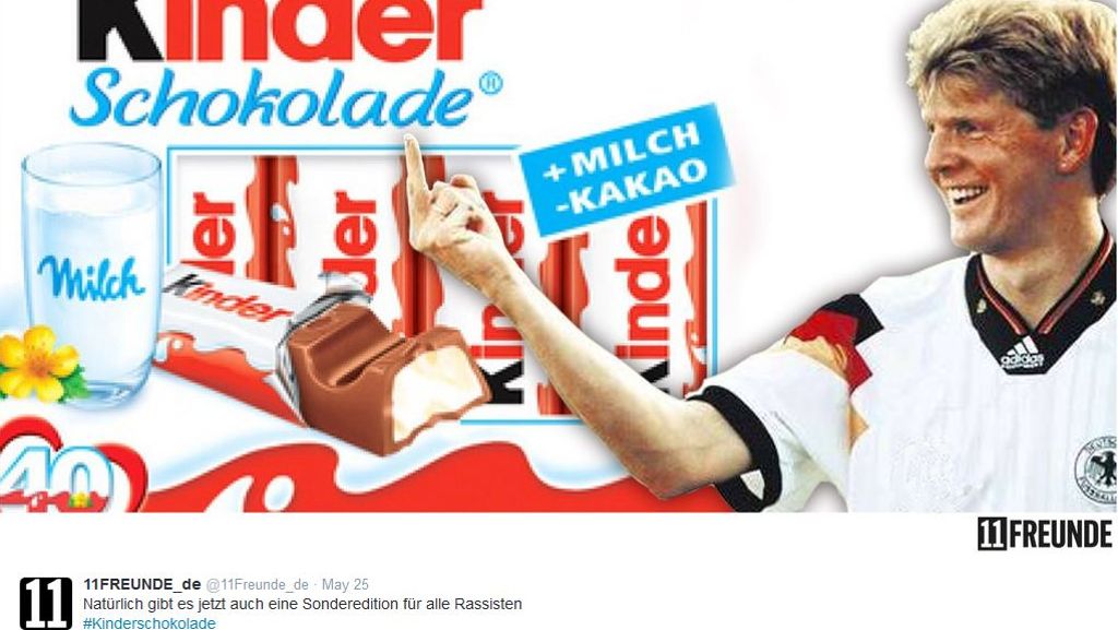 Netzreaktionen zur EM-Kinderschokolade: Twitter-User kreieren Pegida-Schokolade
