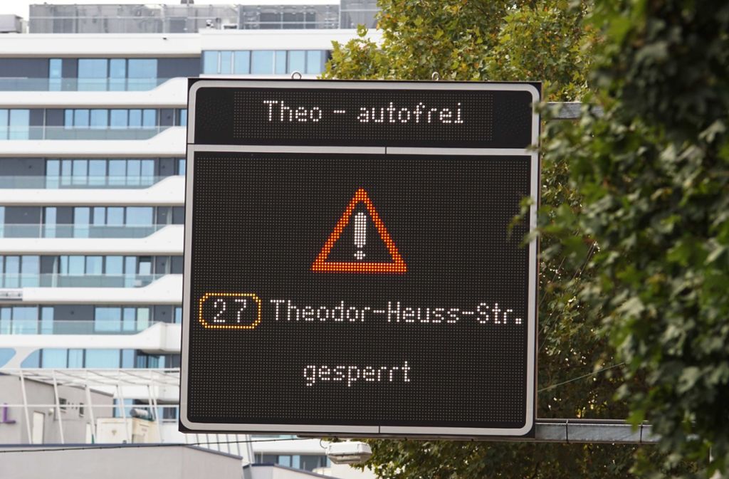 Die Theodor-Heuss-Straße ist den ganzen Tag gesperrt.