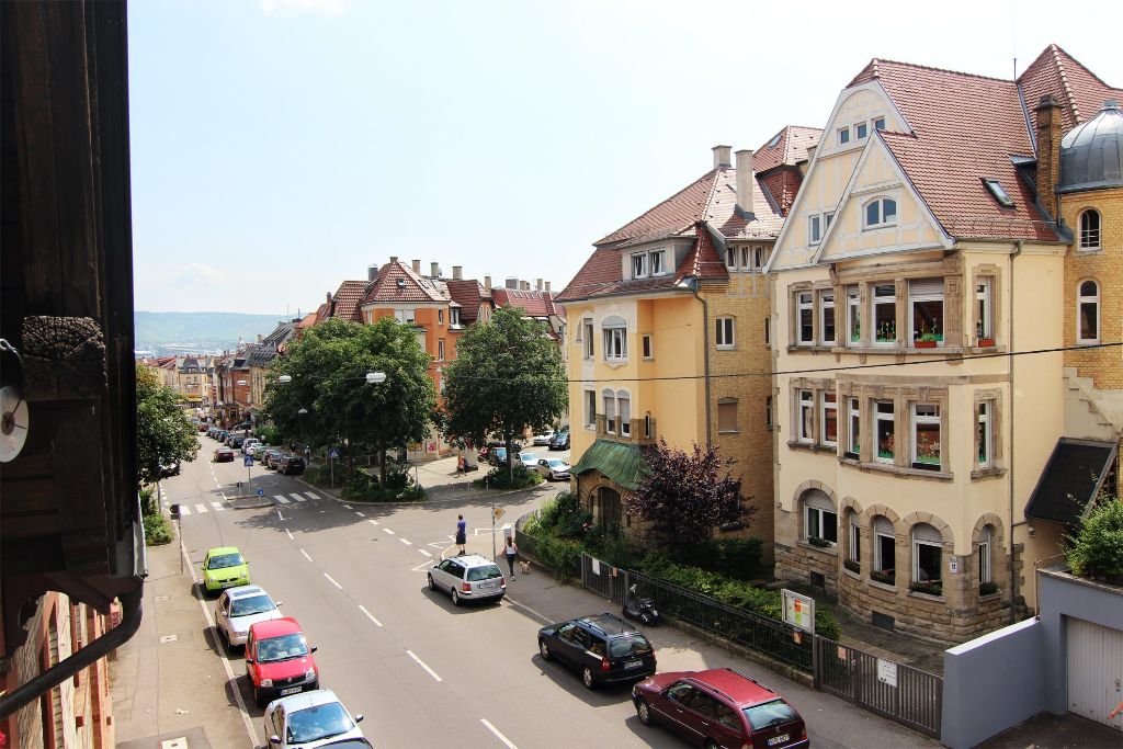 Dieses Bild zeigt den Blick der Fritz‘ auf die Haußmannstraße, die früher „Kanonenweg“ hieß.