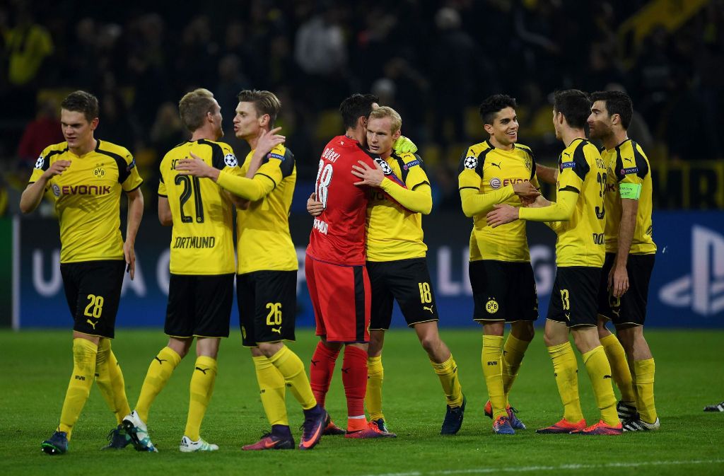 Borussia Dortmund steht im Achtelfinale der Champions League. Foto: AFP